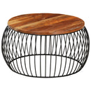 vidaXL tömör újrahasznosított fa dohányzóasztal Ø68 cm