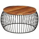 vidaXL tömör újrahasznosított fa dohányzóasztal Ø68 cm