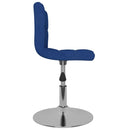 vidaXL 6 db kék szövetborítású forgó étkezőszék
