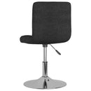 vidaXL 6 db fekete szövet forgó étkezőszék
