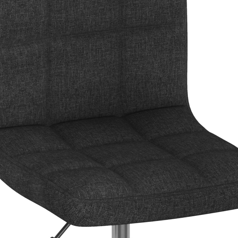vidaXL 6 db fekete szövet forgó étkezőszék