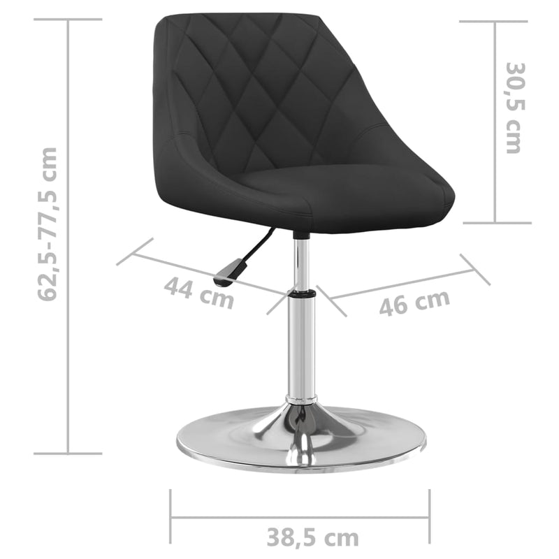 vidaXL 6 db fekete bársony dönthető étkezőszék
