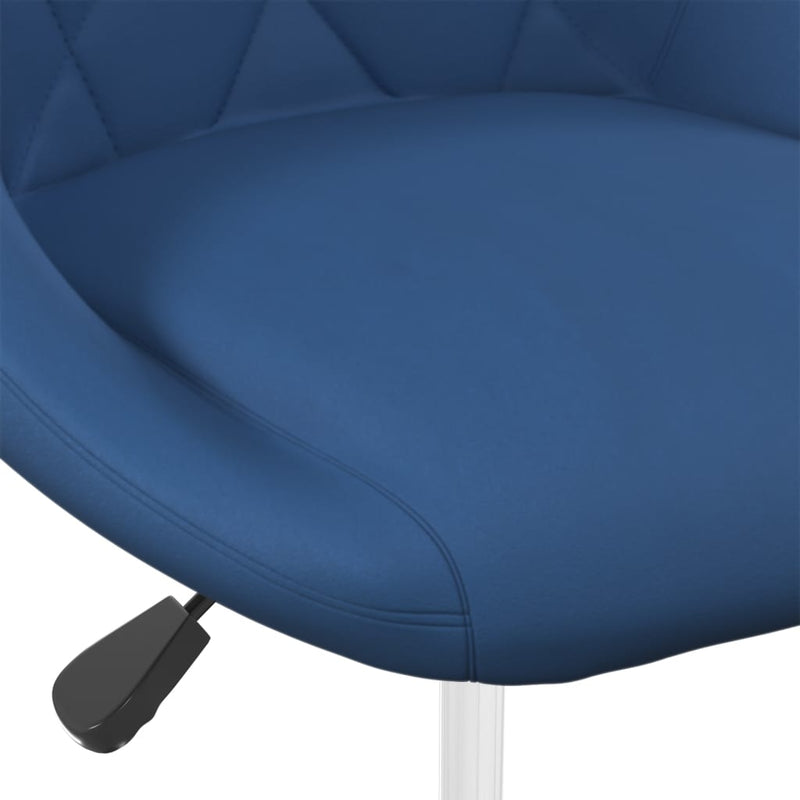 vidaXL 6 db kék bársony étkezőszék
