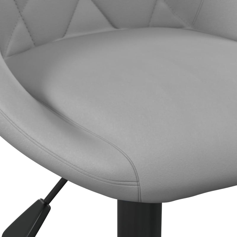 vidaXL 6 db világosszürke bársony dönthető étkezőszék