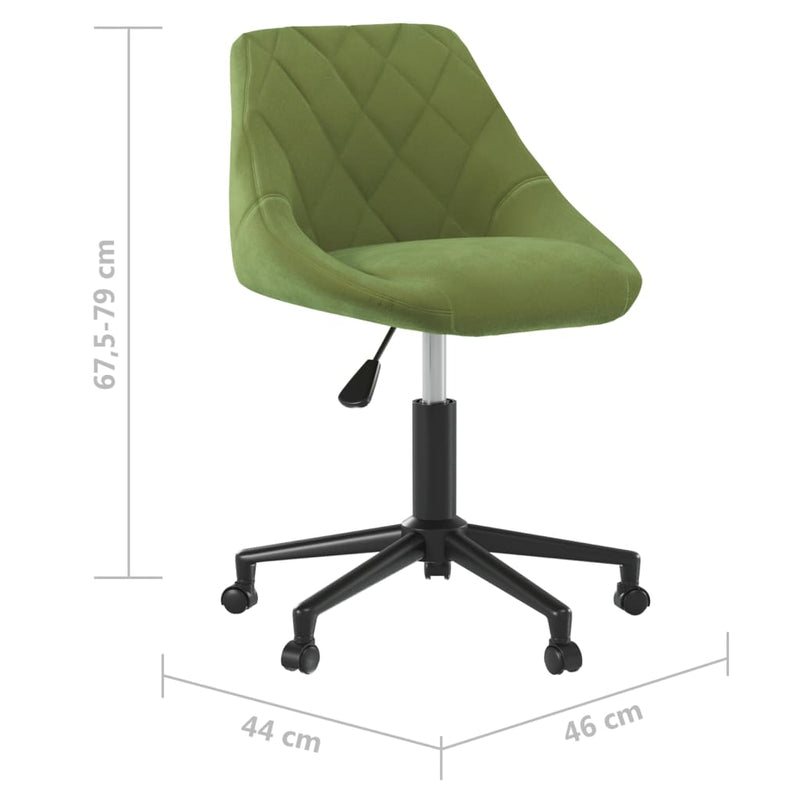 vidaXL világoszöld bársony forgó étkezőszék