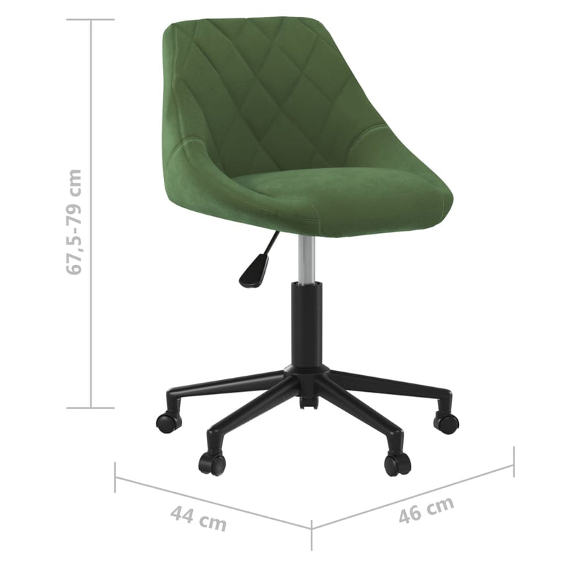vidaXL sötétzöld bársony forgó étkezőszék