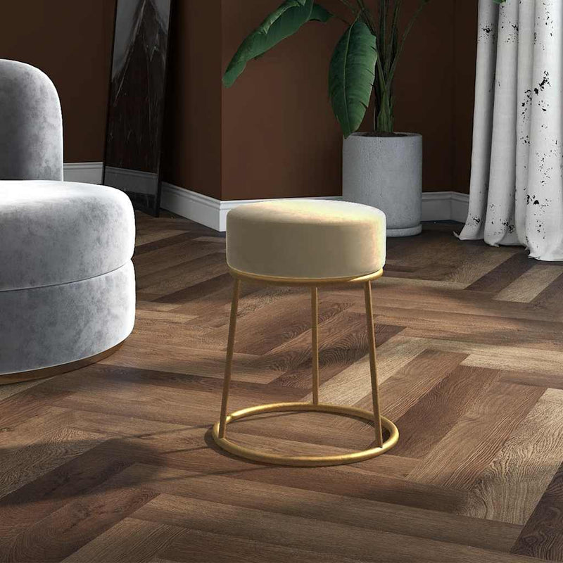 vidaXL sötétszürke kerek bársonyülőke