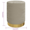 vidaXL sötétszürke kerek bársonyülőke tárolóval 31 x 37 cm