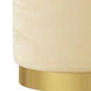 vidaXL barackszínű kerek bársonyülőke tárolóval 31 x 37 cm