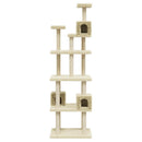 vidaXL krémszínű macskabútor szizál kaparófákkal 188 cm