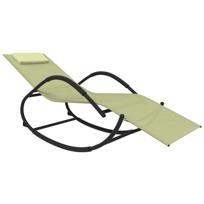 vidaXL krémszínű acél és textilén hintázó napozóágy