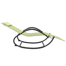 vidaXL krémszínű acél és textilén hintázó napozóágy