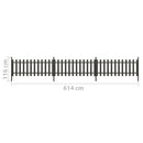 vidaXL 3 db WPC léckerítés oszlopokkal 614 x 80 cm