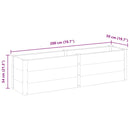 vidaXL szürke WPC kerti magaságyás 200 x 50 x 54 cm