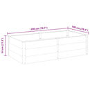 vidaXL szürke WPC kerti magaságyás 200 x 100 x 54 cm