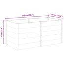 vidaXL szürke WPC kerti magaságyás 200 x 100 x 91 cm