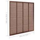 vidaXL barna WPC lamellás kerítés 180 x 180 cm