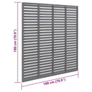 vidaXL szürke WPC lamellás kerítés 180 x 180 cm