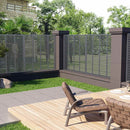 vidaXL szürke WPC lamellás kerítés 180 x 180 cm