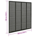 vidaXL sötétszürke WPC lamellás kerítés 180 x 180 cm