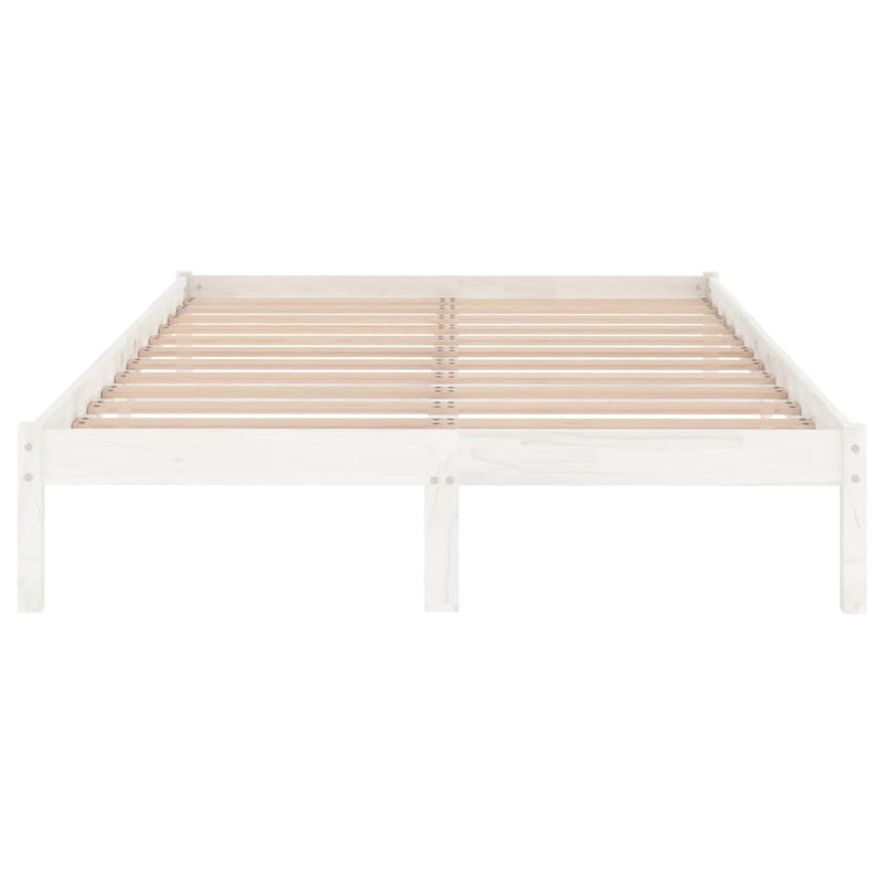 vidaXL Small Double fehér tömör fa ágykeret 120 x 190 cm