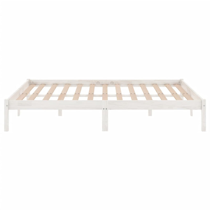vidaXL Small Double fehér tömör fa ágykeret 120 x 190 cm