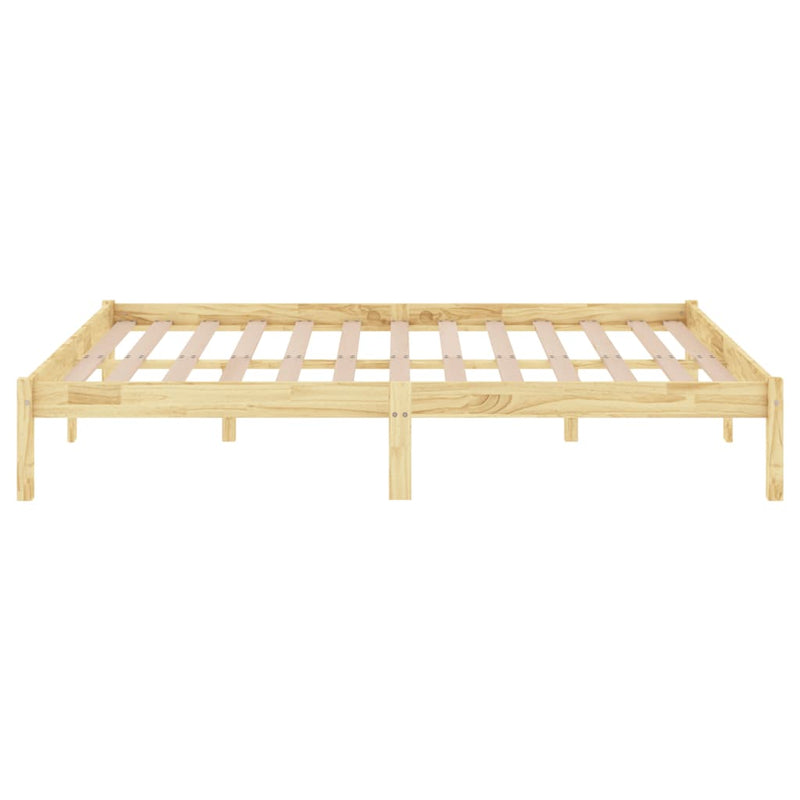 vidaXL King Size tömör fa ágykeret 150 x 200 cm