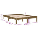 vidaXL mézbarna tömör fenyőfa ágykeret 200 x 200 cm
