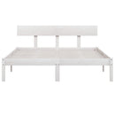 vidaXL Double fehér tömör fenyőfa ágykeret 135 x 190 cm