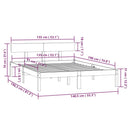 vidaXL Double fekete tömör fenyőfa ágykeret 135 x 190 cm