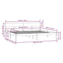 vidaXL Super King tömör fenyőfa ágykeret 180 x 200 cm