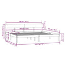 vidaXL Super King fehér tömör fenyőfa ágykeret 180 x 200 cm