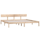 vidaXL tömör fa ágykeret matrac nélkül 200 x 200 cm