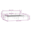 vidaXL tömör fa ágykeret matrac nélkül 200 x 200 cm