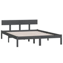 vidaXL szürke tömör fenyőfa ágykeret 200 x 200 cm
