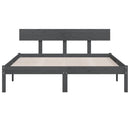 vidaXL szürke tömör fenyőfa ágykeret 200 x 200 cm