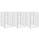 vidaXL 3 db vas gabion magaságyás 30 x 30 x 50 cm