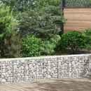 vidaXL 3 db vas gabion magaságyás 30 x 30 x 50 cm