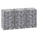 vidaXL 3 db vas gabion magaságyás 30 x 30 x 50 cm