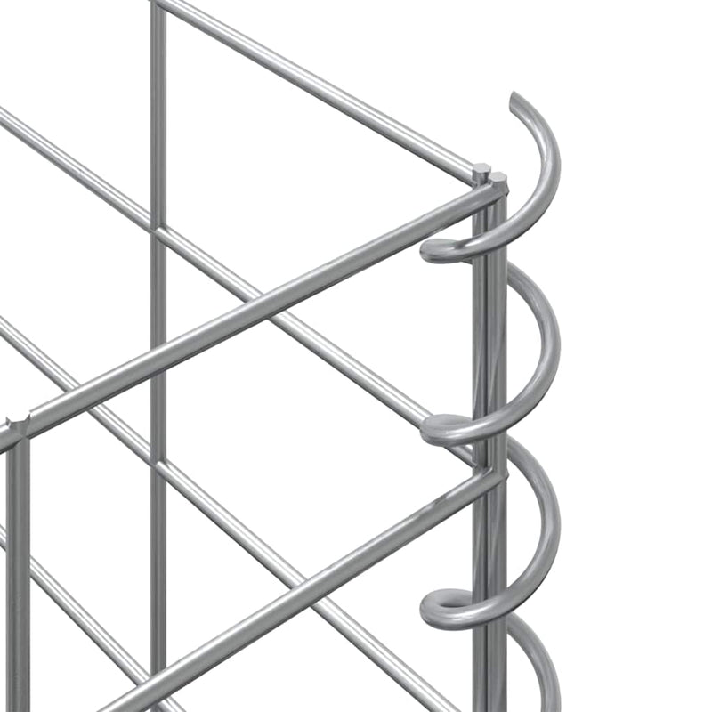 vidaXL 3 db vas gabion magaságyás 30 x 30 x 50 cm