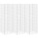 vidaXL 3 db vas gabion magaságyás 30 x 30 x 100 cm