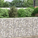 vidaXL 3 db vas gabion magaságyás 30 x 30 x 100 cm