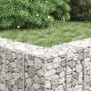 vidaXL 3 db vas gabion magaságyás 30 x 30 x 100 cm