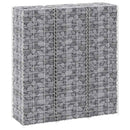 vidaXL 3 db vas gabion magaságyás 30 x 30 x 100 cm