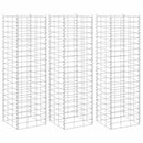 vidaXL 3 db vas gabion magaságyás 30 x 30 x 100 cm
