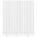 vidaXL 3 db vas gabion magaságyás 30 x 30 x 150 cm