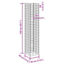 vidaXL 3 db vas gabion magaságyás 30 x 30 x 150 cm