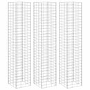 vidaXL 3 db vas gabion magaságyás 30 x 30 x 150 cm