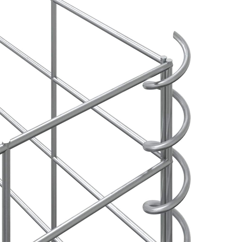 vidaXL 3 db vas gabion magaságyás 30 x 30 x 200 cm