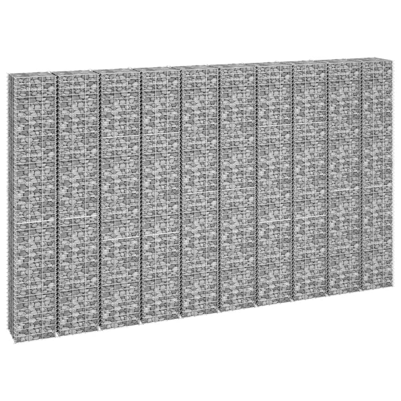vidaXL 4 db vas gabion magaságyás 30 x 30 x 50 / 100 / 150 / 200 cm